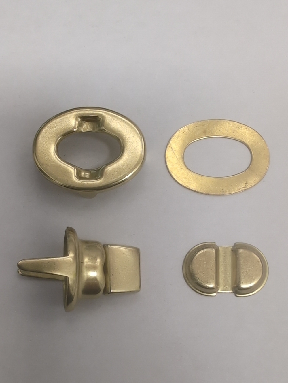 TWO SETS of Brand New 4-Piece Brass Turnlock Replacement For VINTAGE Coach Bags
